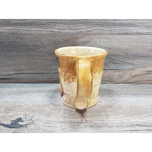 El Camino Linens N Things Pear Oversized Coffee Mug Cup Hand Painted - Picture 5 of 10